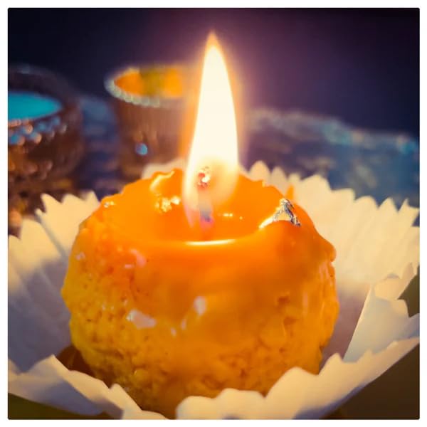 Premium Motichoor Ladoo Candle Set of 6